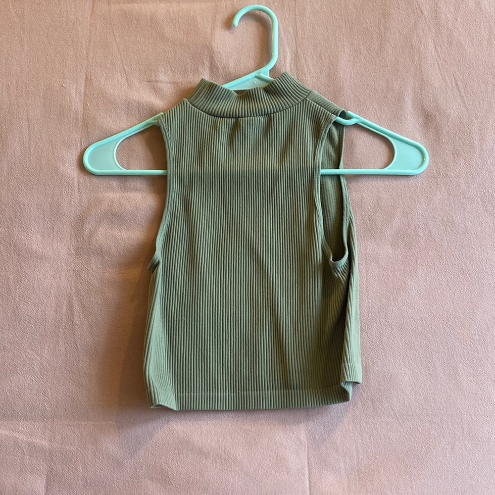 Zara Ribbed Crop Tank Top